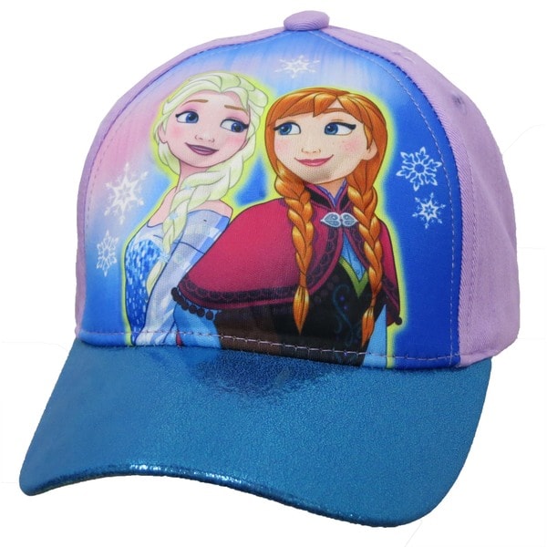 Disney Girl's Purple Cotton Frozen Anna Elsa 3D Pop Baseball Cap