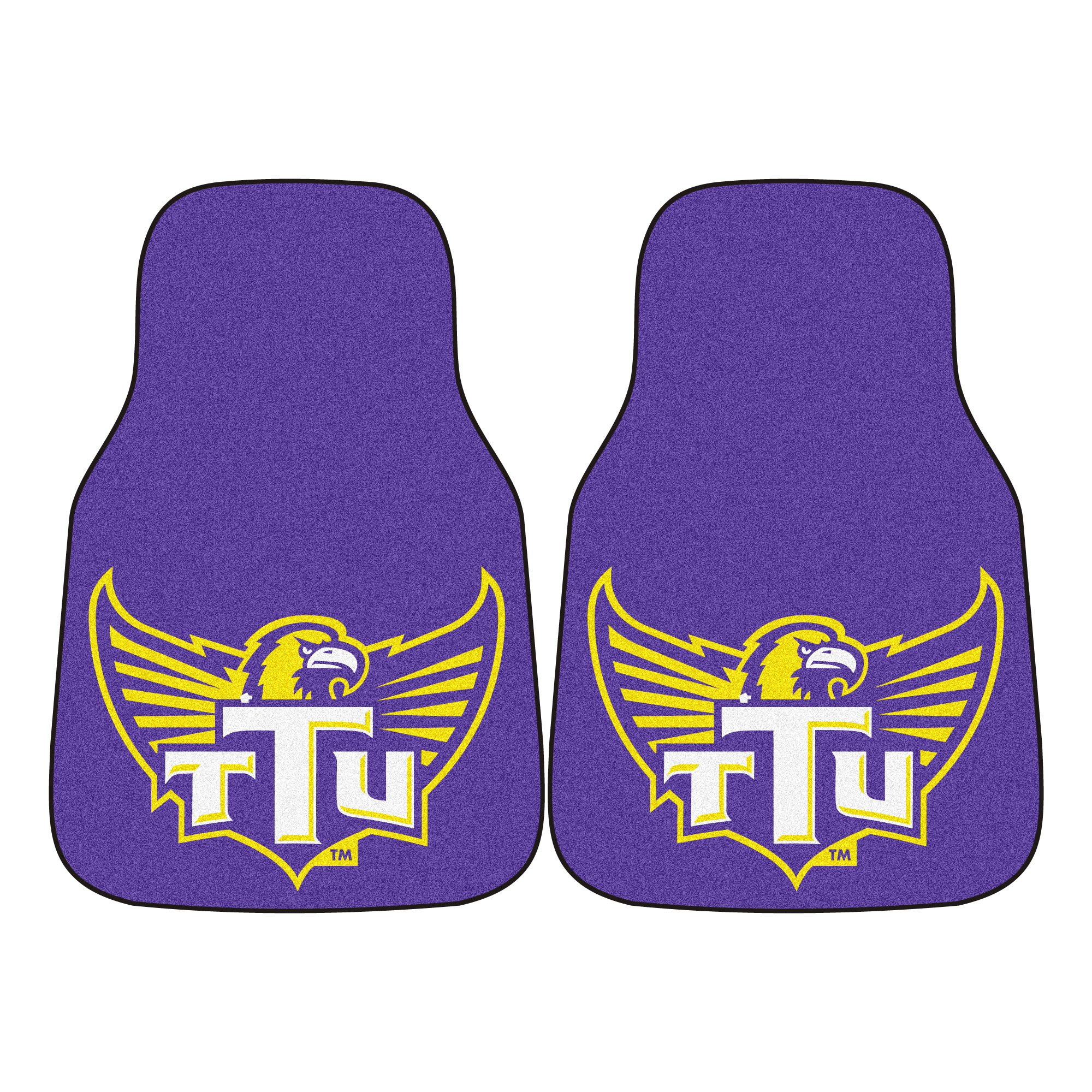 5325 Fanmats College NCAA Tennessee Technological University 17 Inch X 27 Inch Nylon Face Chromojet-printed Washable Vehicle 2-pc Carpet Front Car Mat