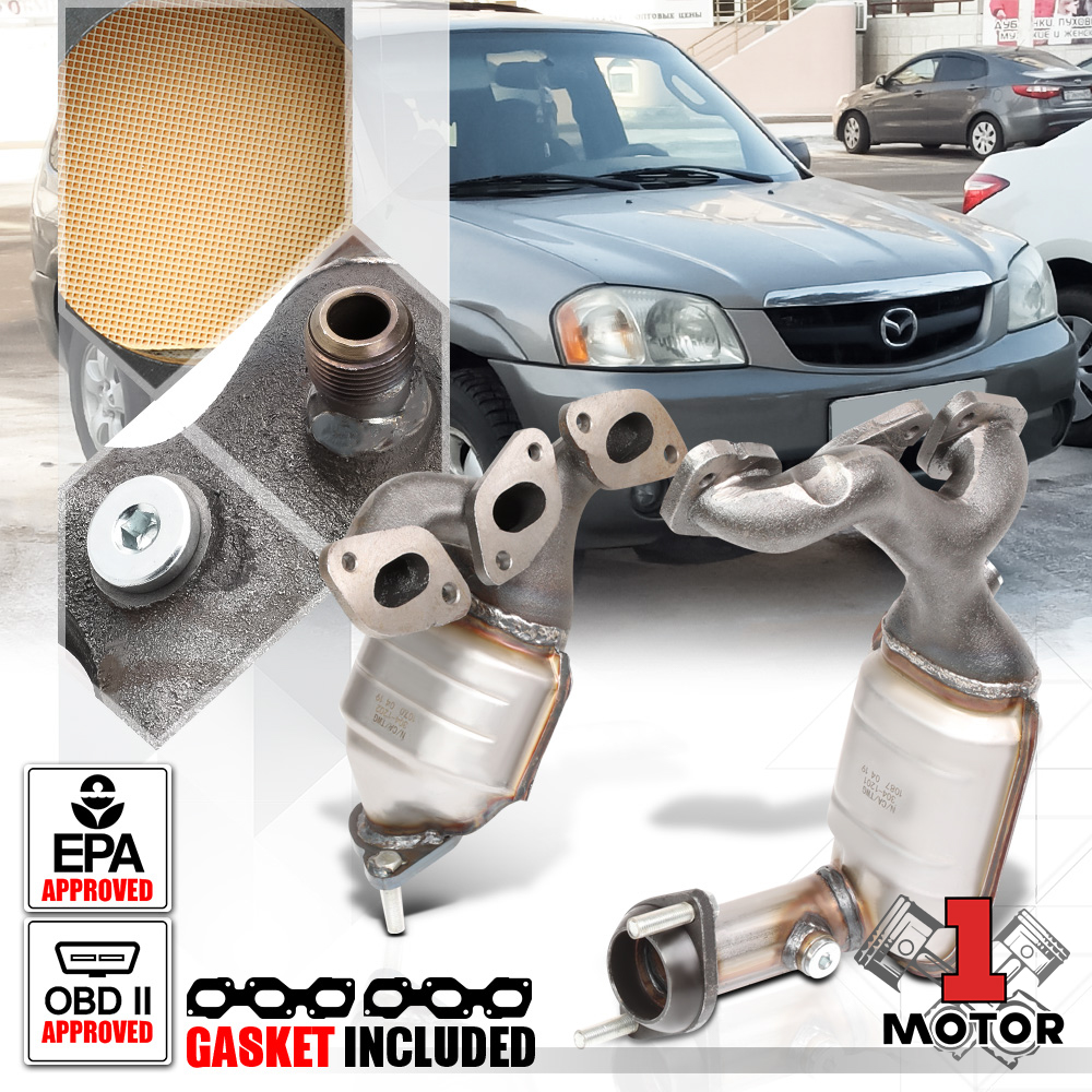 Exhaust Manifold W/Catalytic Converter for 01-08 Escape/Tribute/Mariner 3.0 V6 02 03 04 05 06 07 Fits Select: 2001-2008 FORD ESCAPE  2005-2008 MERCURY