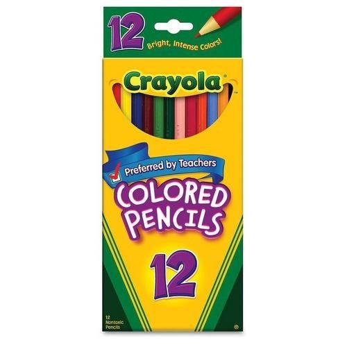 Crayola Long Colored Pencils 12 Count Assorted Colors (Pack of 12)