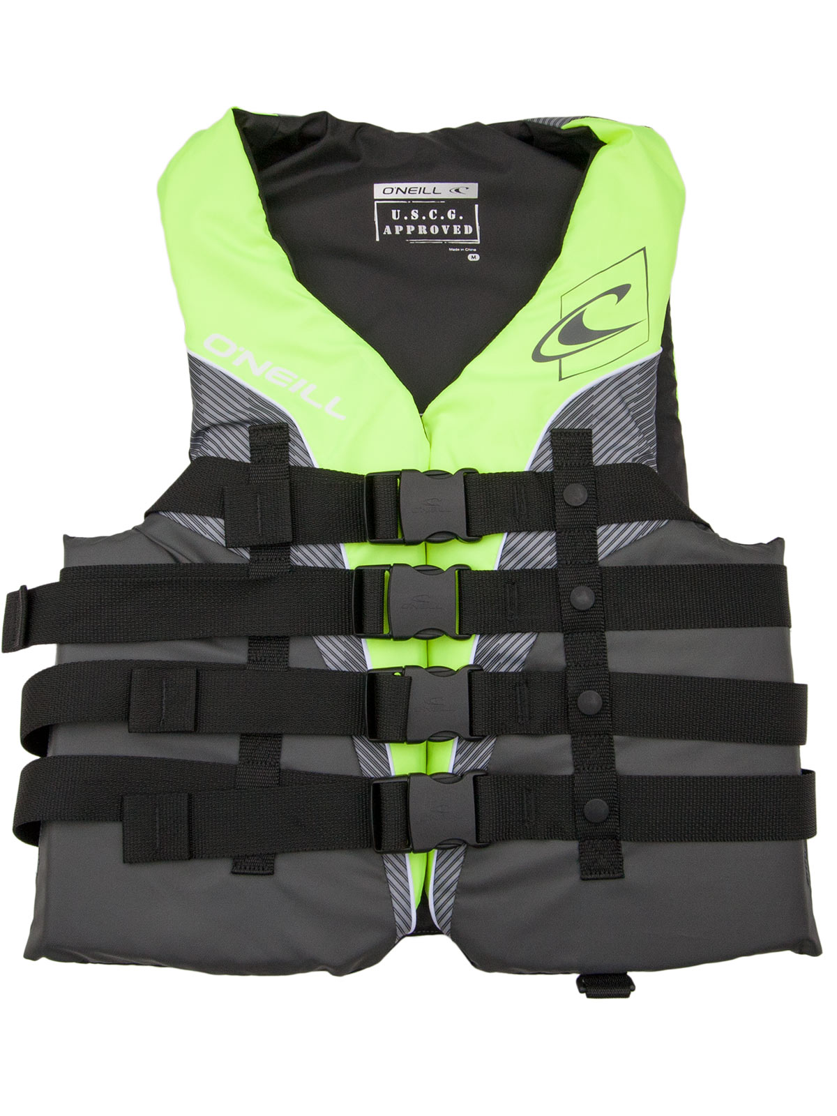 O Neill Mens Superlite USCG Life Vest XXL Lime/graphite/smoke/white (4723)