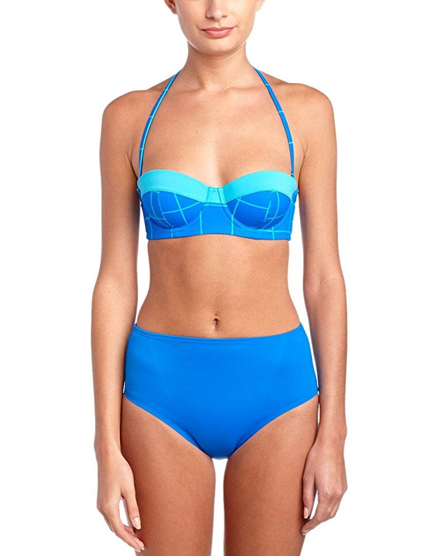 SPANX Mid-Waisted Swim Bottom 2658, Electric Blue, 8