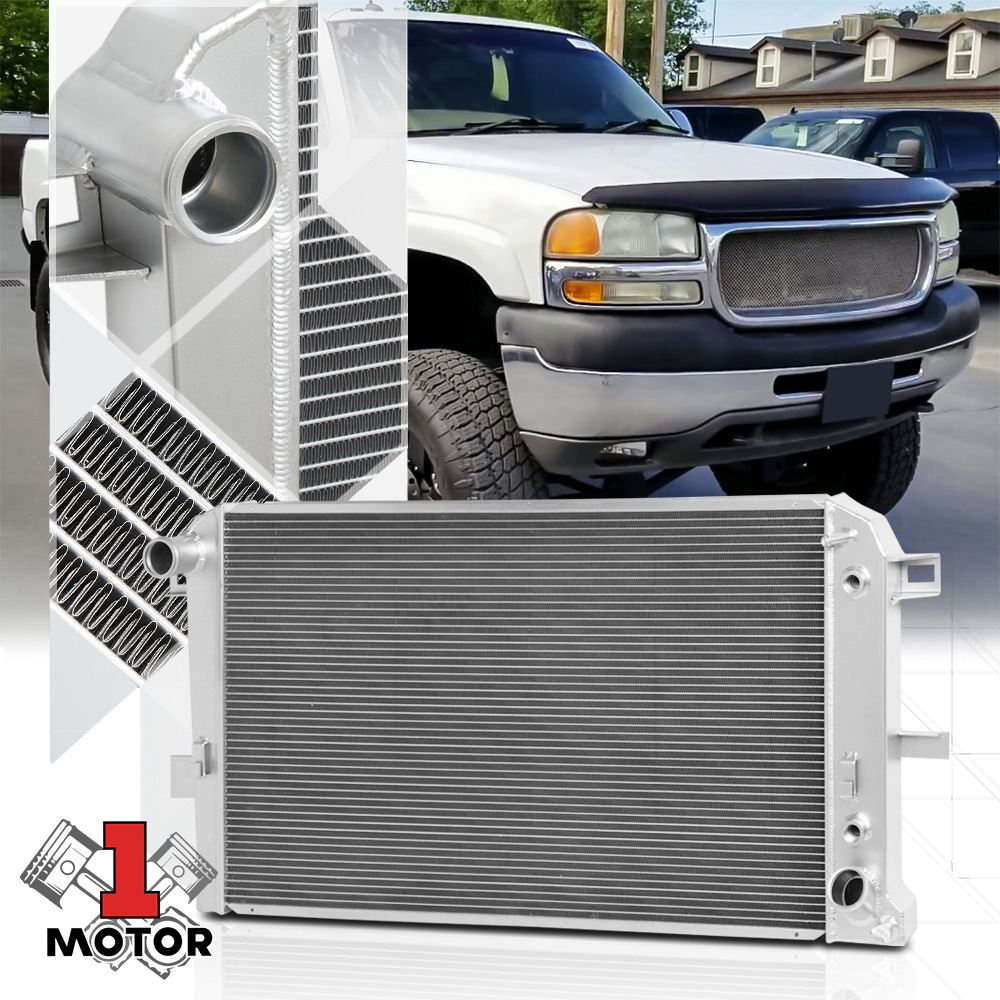 Aluminum 3 Row Performance Radiator for 01-14 E150/Silverado/Sierra 6.6 LB7/LLY 02 03 04 05 06 07 08 09 10 11 12 13 Fits Select: 2001-2005 CHEVROLET S