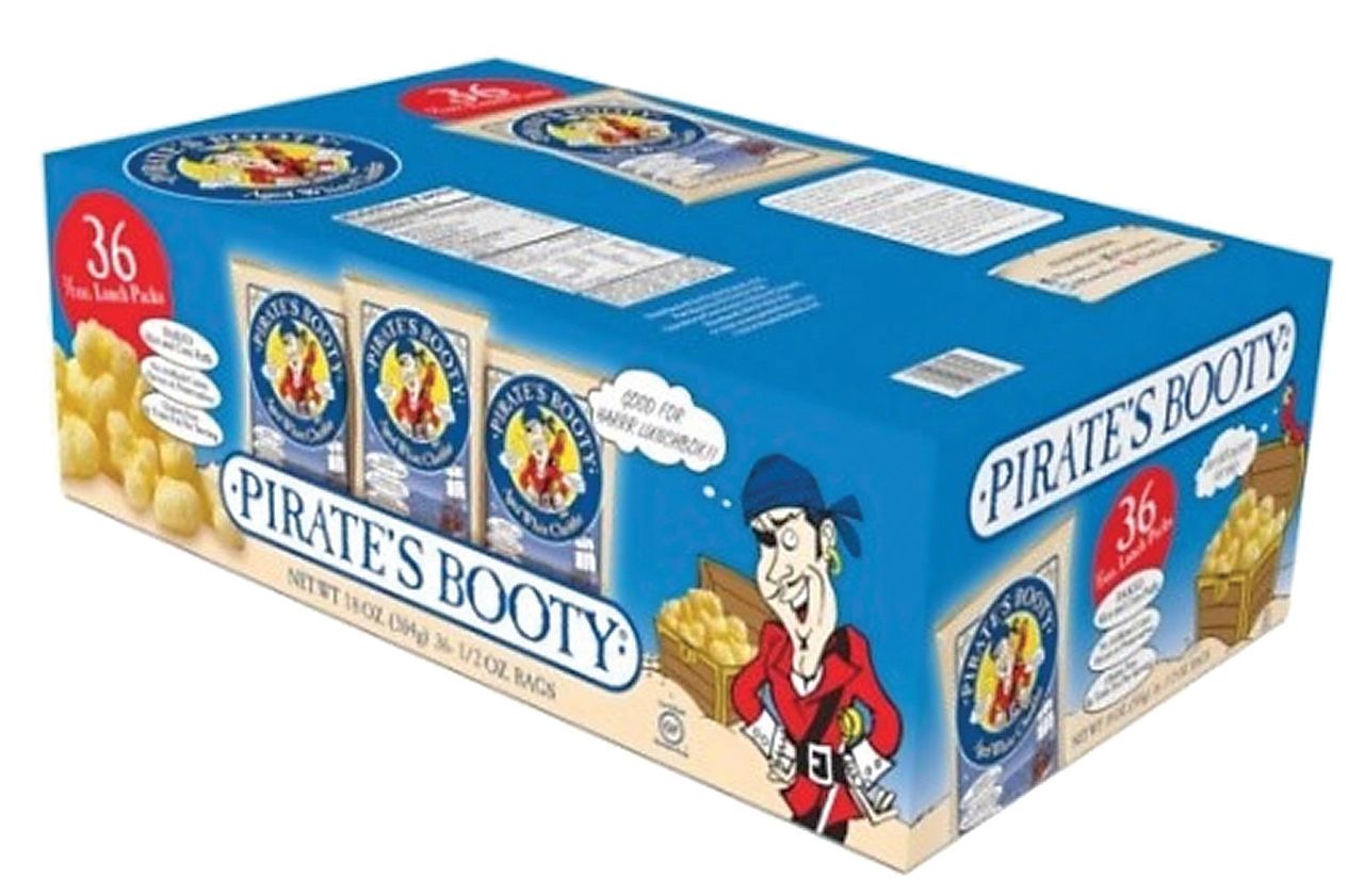 Pirate S Booty Aged White Cheddar Lunch Packs  (0.5 Oz.  36 Ct.)  Snack Puffs  New!