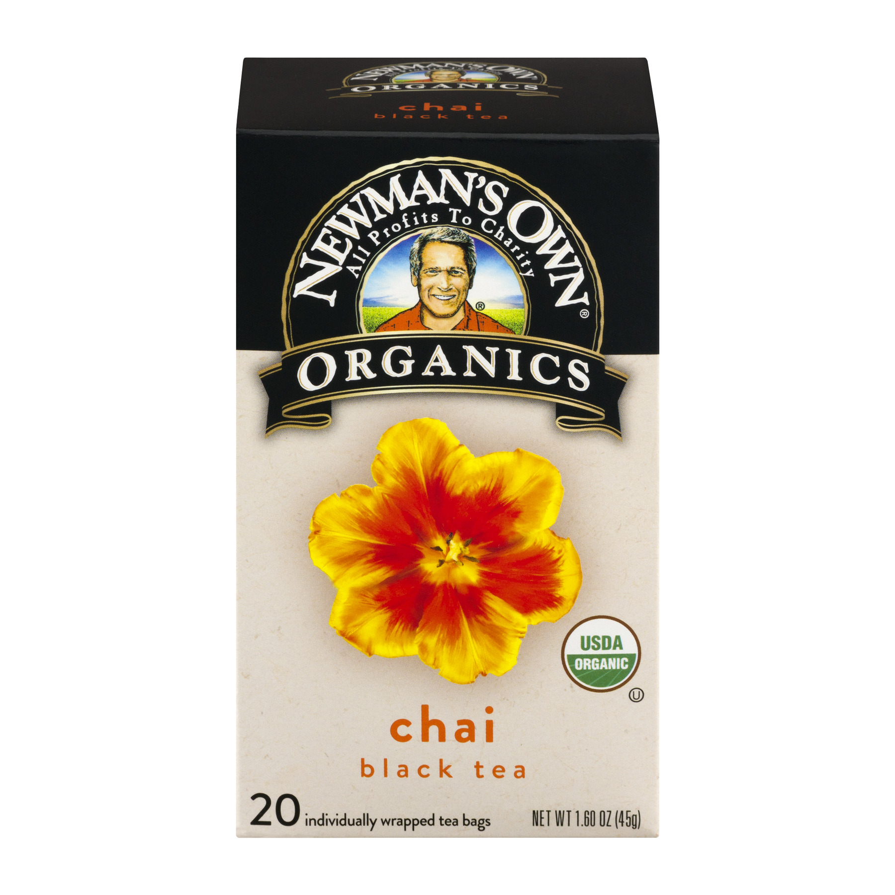 Newmans Own Organics Black Tea Chai 20 Count - 1.60 Oz