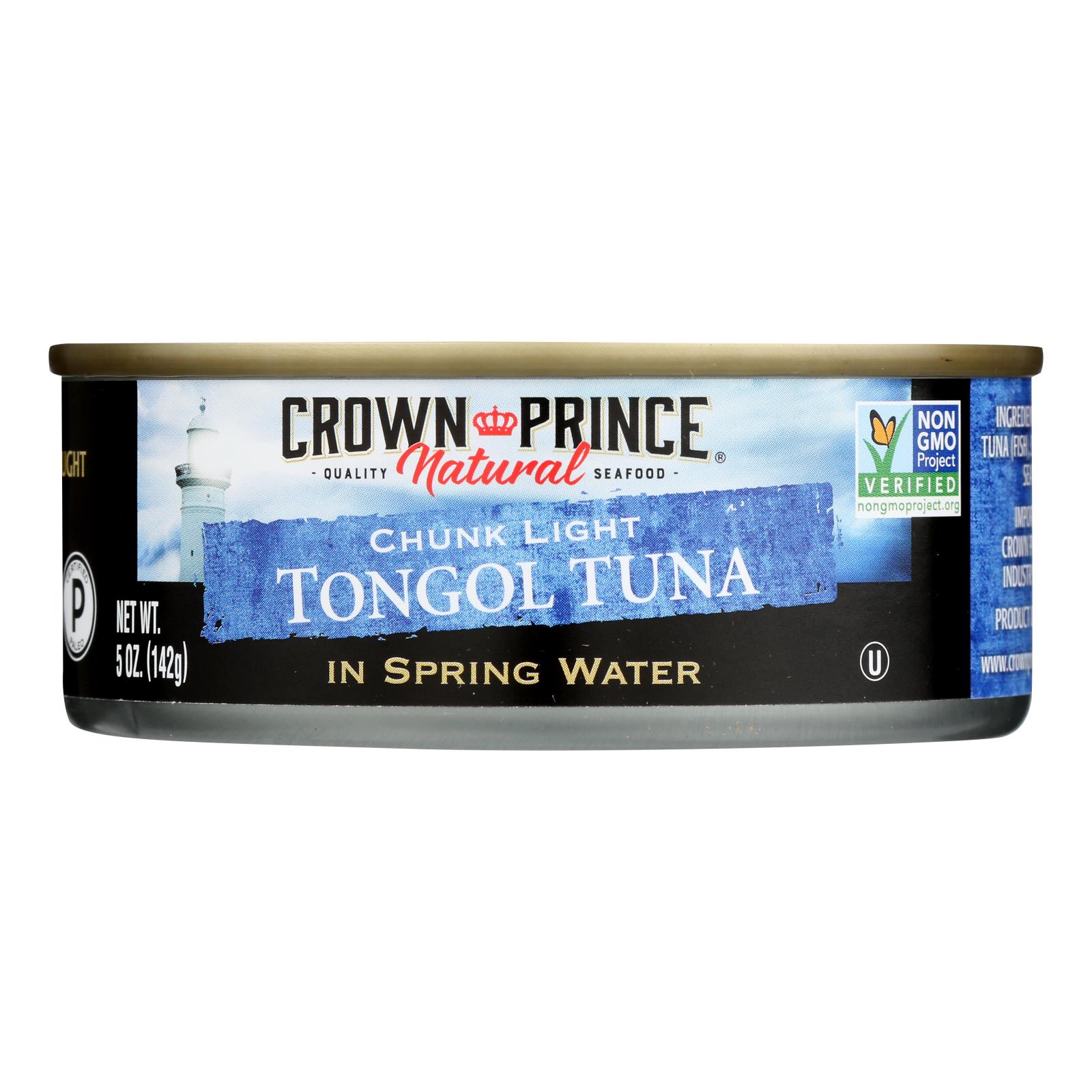 (Case of 12 )Crown Prince Tongol Tuna in Spring Water - Chunk Light - 5 Oz.