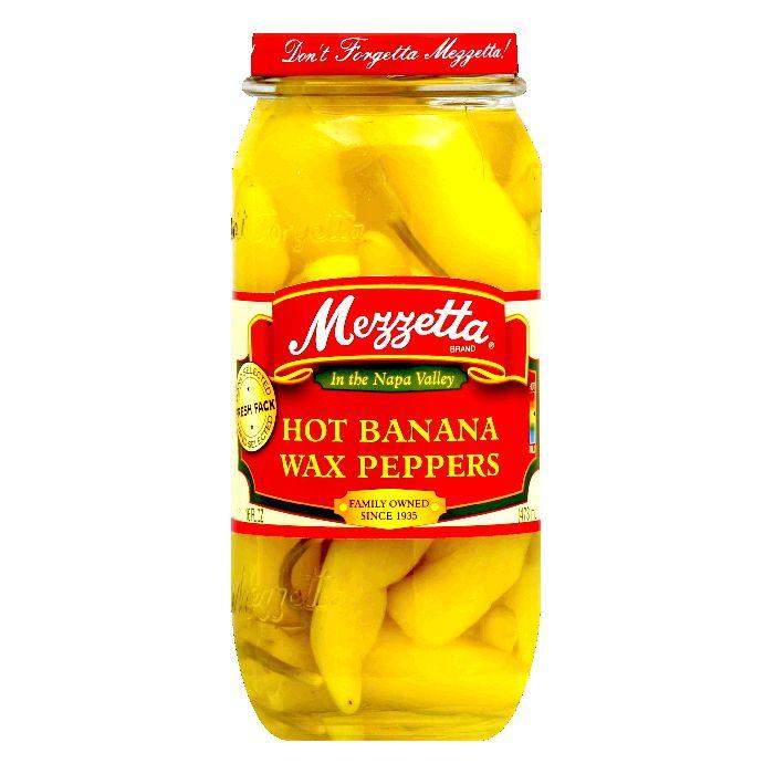 Mezzetta Peppers Hot Banana Wax  16 OZ (Pack of 6)