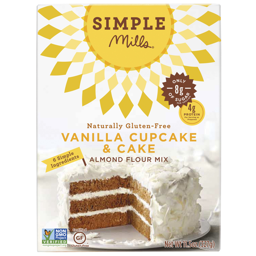 Simple Mills Vanilla Cake Mix  11.54 OZ (Pack of 6)