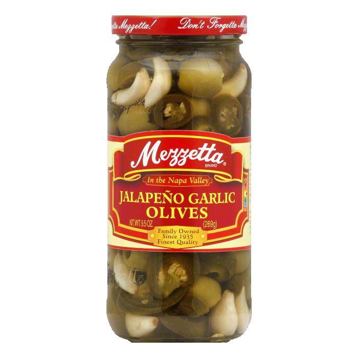 Mezzetta Olives Jalapeno N Garlic  9.5 OZ (Pack of 6)