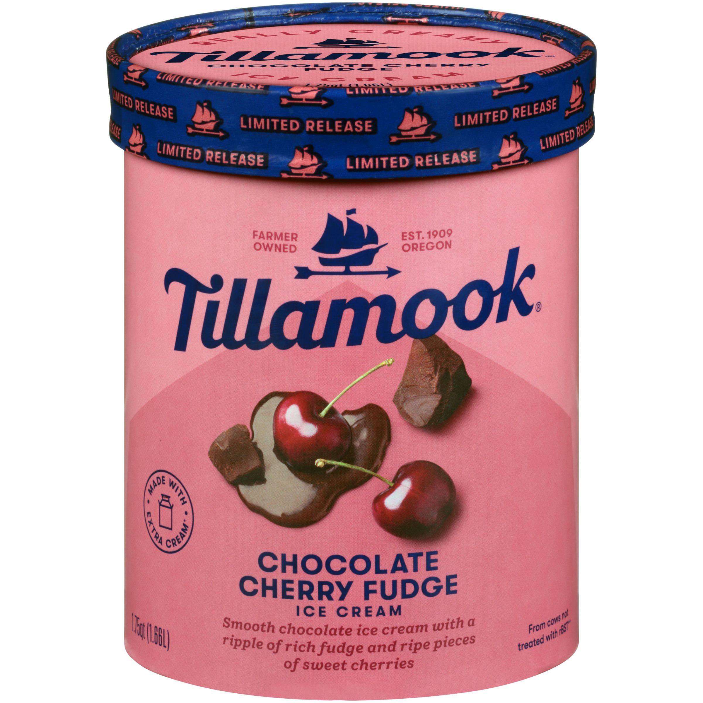 Tillamook Chocolate Cherry Fudge Ice Cream, 1.75 Qt