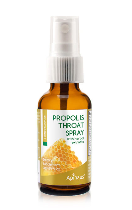 Apihaus, Propolis Throat Spray with Herbal, 1 Oz