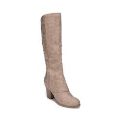 Women's Fergalicious Tootsie Wide Calf Boot Sand Oiled Fabric