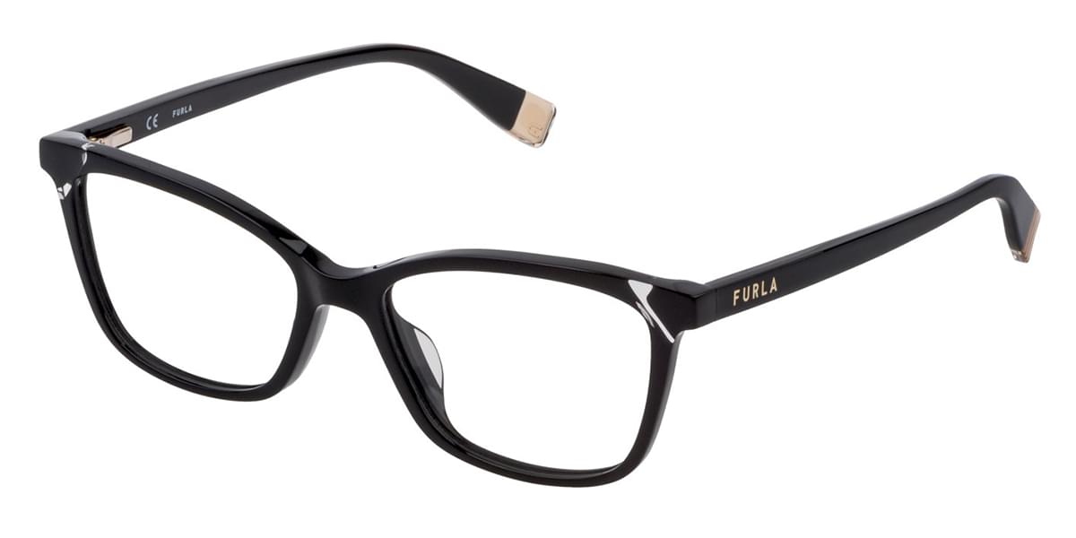 Furla VFU387V 0700 Men's Glasses Black Size 53 - Free Lenses - HSA/FSA Insurance - Blue Light Block Available