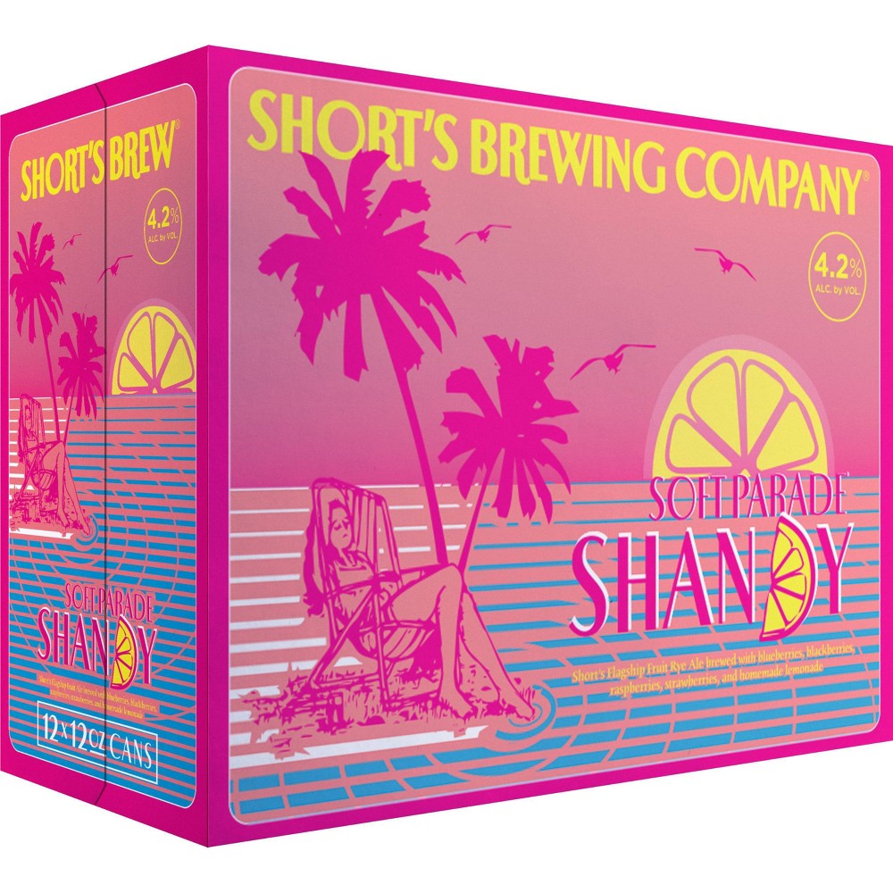 Short's Soft Parade Shandy Fruit Rye Ale Beer - 12pk/12 Fl Oz Cans