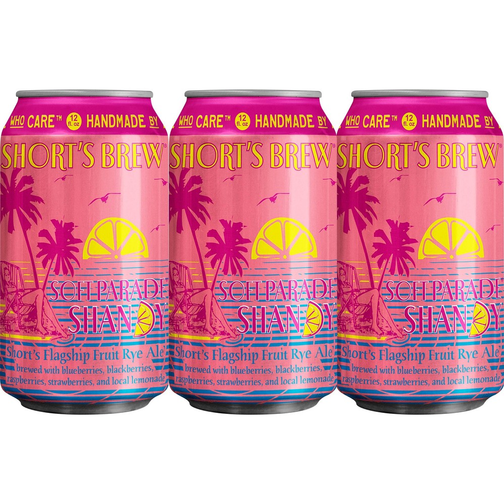 Short's Soft Parade Shandy Fruit Rye Ale Beer - 6pk/12 Fl Oz Cans