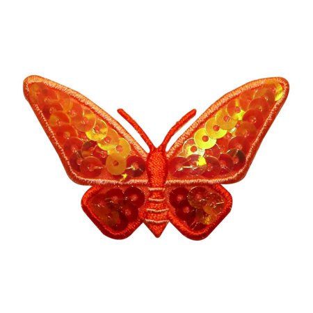 ID 2292 Sunset Sequin Butterfly Patch Garden Craft Bug Insect Iron on Applique