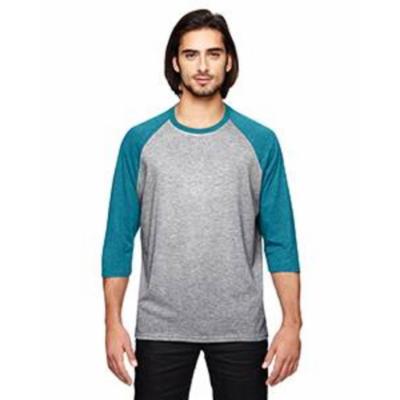 Anvil 6755 Adult Triblend 3/4-Sleeve Raglan T-Shirt Size Large