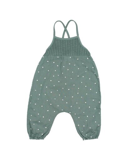Buho Girls Lola Rib & Crepe Overall