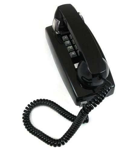 Cortelco ITT-2554-V-BK 255400-VBA-20M Traditional Mini Wall Phone W/ Volume