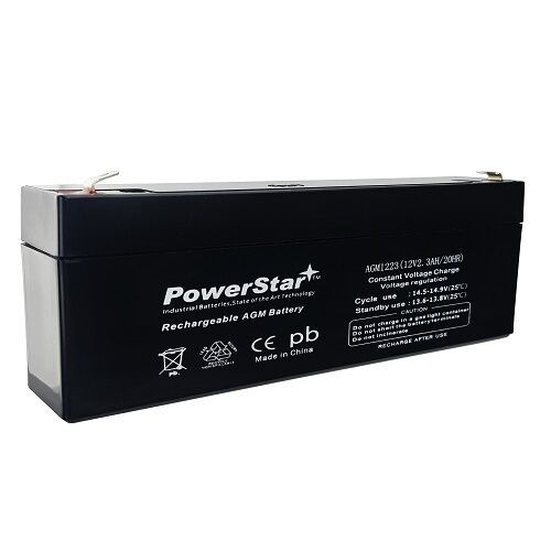 Replacement for Power-Sonic 12 Volt, 2.3 AH SLA Battery PS-1229