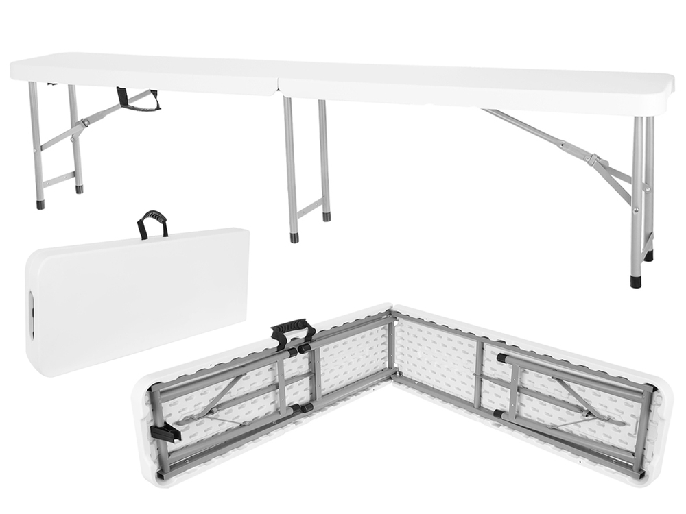 Bierzeltgarnitur Tisch Bank Gartenmöbel Camping Picknick Grill Weiß 9905