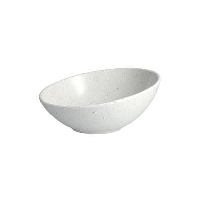 12 Fl. Oz. Camp Black Melamine Tilt Bowl (Set of 6), Charcoal Speckled thumbnail