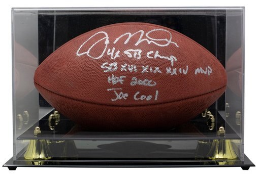 Joe Montana 49ers Signed Wilson Football Multi Insc W/Case JSA ITP