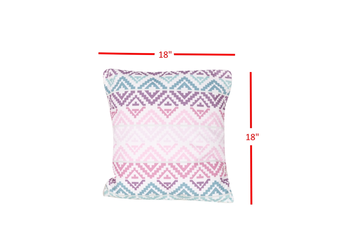 HD-4888-TP Chevron Pink, Purple Decorative Pillow for Home Decor - Set of 2