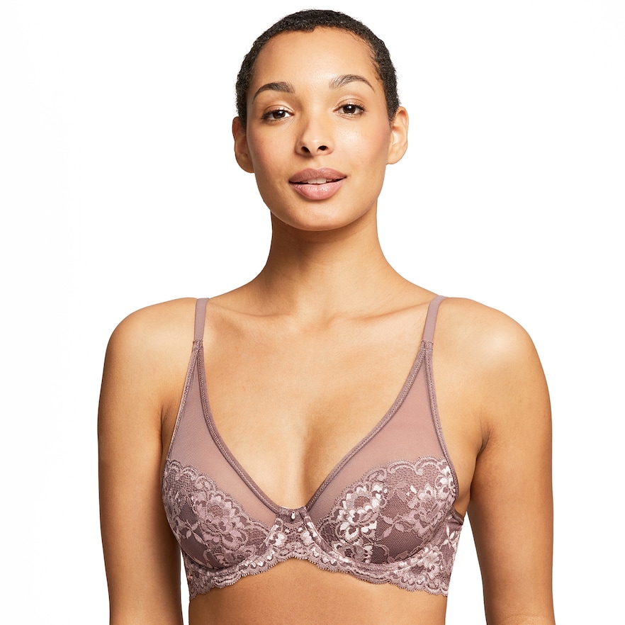 Montelle Intimates Grace Plunge Bra 9318, Women's, Size: 32 E, Lt Brown