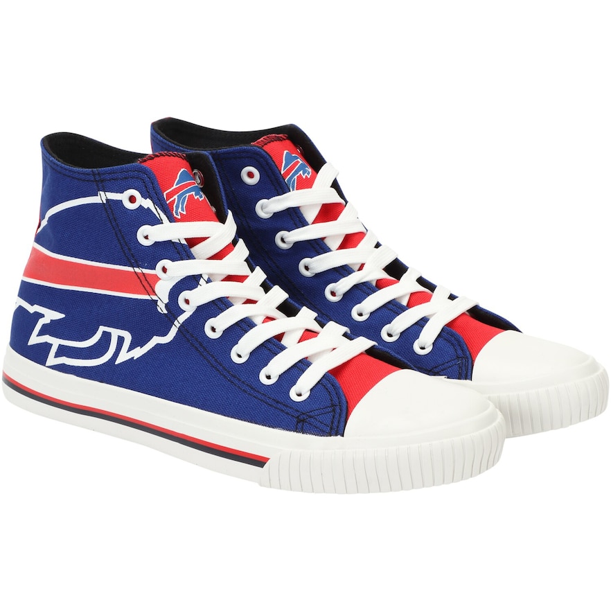 Men's Buffalo Bills Big Logo High Top Shoes, Size: 9, BIL Blue