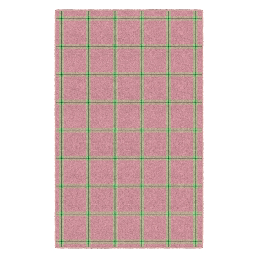 Brumlow Mills Simple Classic Plaid Printed Rug, Brt Pink, 7.5X10 Ft
