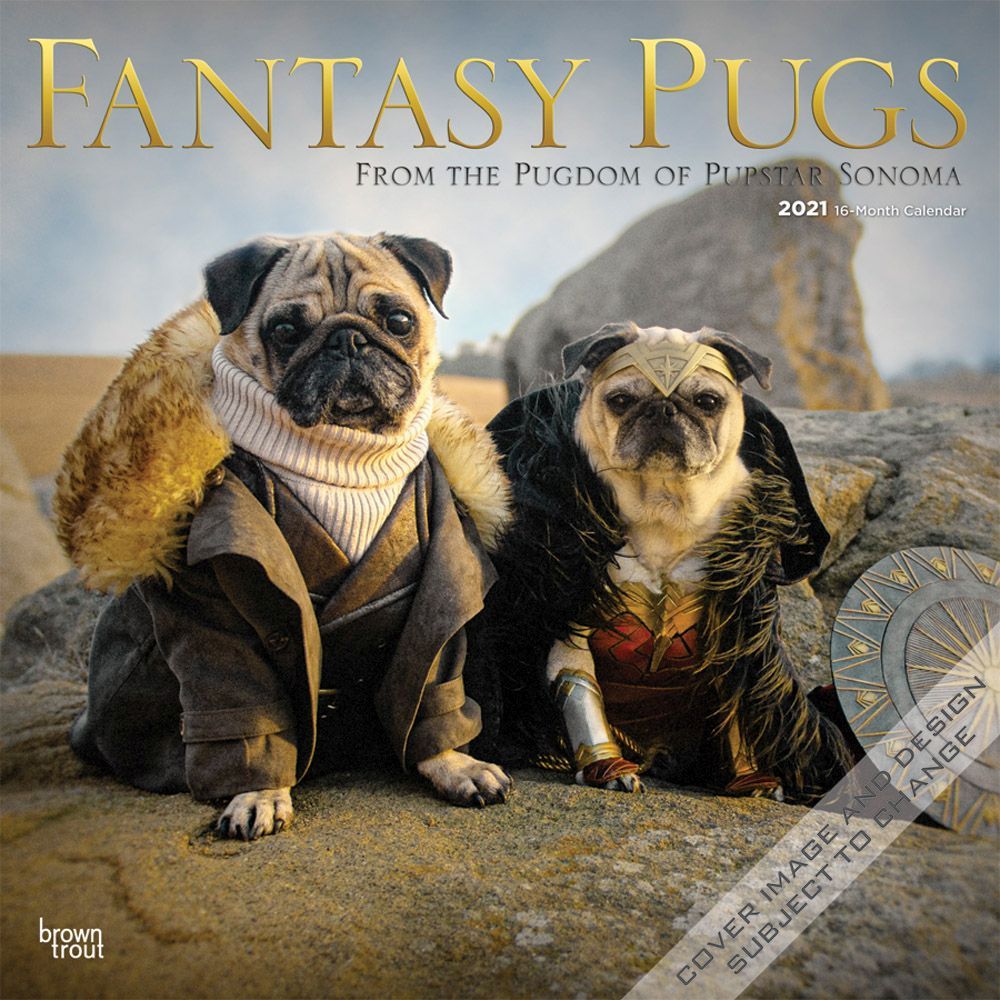 Fantasy Pugs Wall Calendar