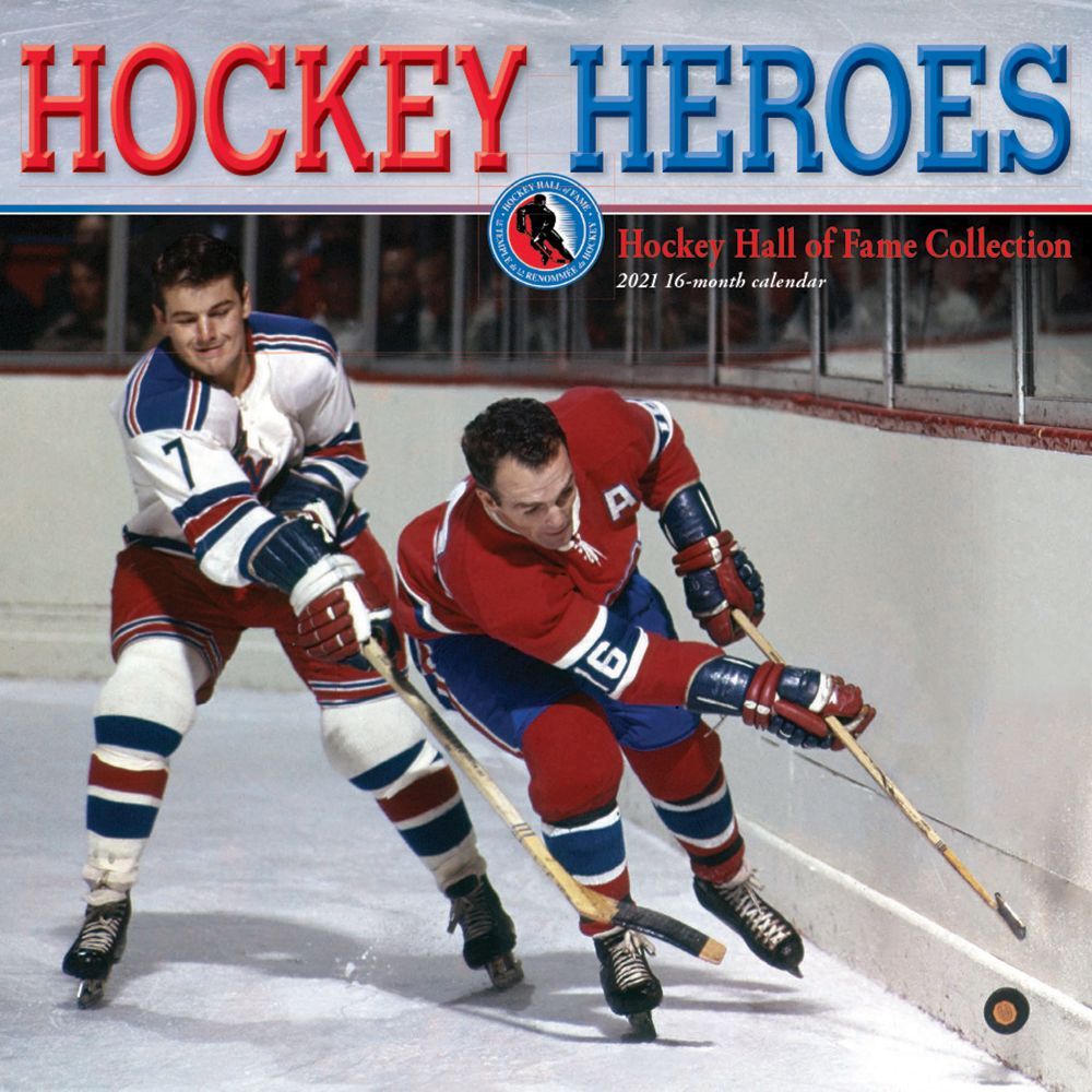 Browntrout Hockey Heroes 2021 12 X 12 Inch Monthly Square Wall Calendar by Wyman Publishing, Sport Celebrity Wall