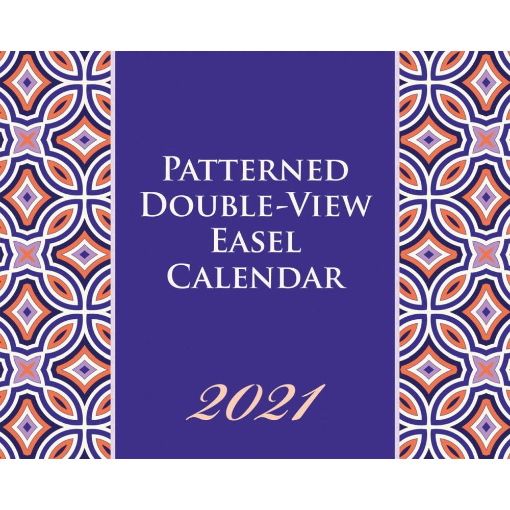Patterned Double View 2021 Easel Calendar