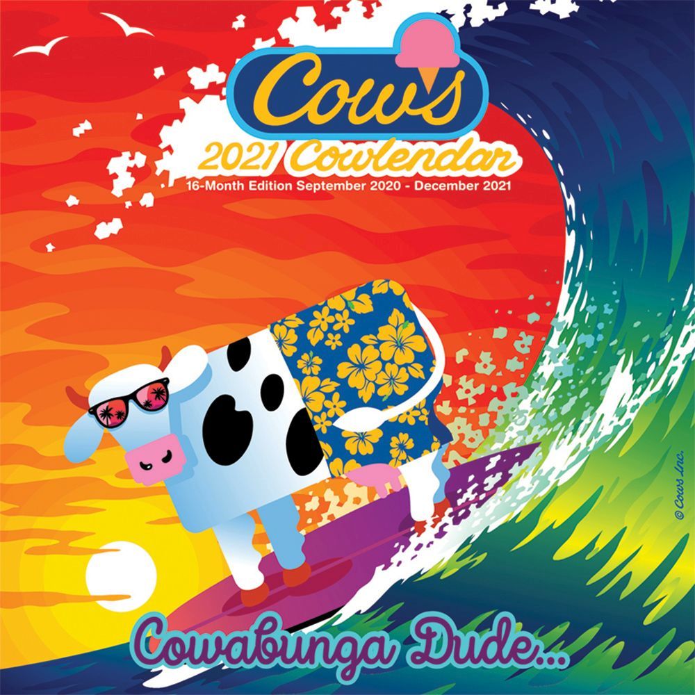 2021 12-Month Wall Calendar 12X12 Cows Creamery