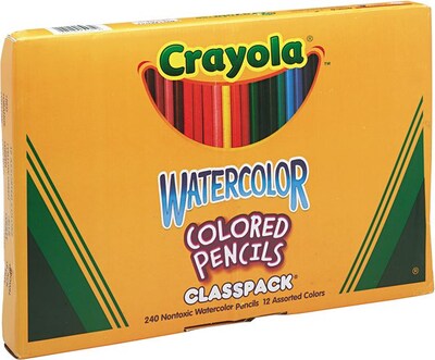 Binney & Smith Crayola Watercolor Pencils 12-Color Classpack, 240/Pk | Quill