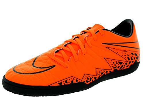 Nike Men's Hypervenom Phelon II IC Total Orange/Ttl Orng/Blk/Blk Indoor Soccer Shoe 10 Men US thumbnail