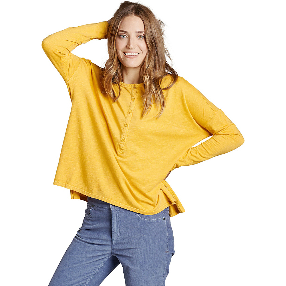 Toad&Co Women's Tee Shirts Golden - Golden Hour W's Primo Organic Cotton Henley - Women