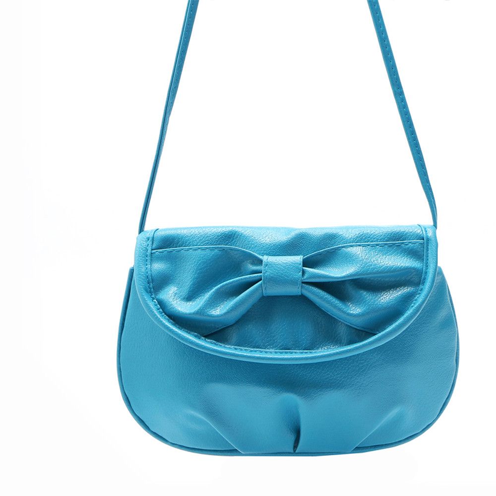 Women Bag Shoulder Bowknot Satchel Body Tote Handbag Blue Bag 1128