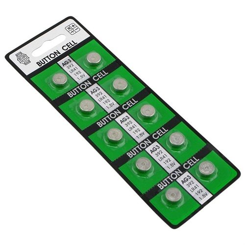INSTEN AG3 Alkaline Coin Cell Button Battery (Pack of 10)