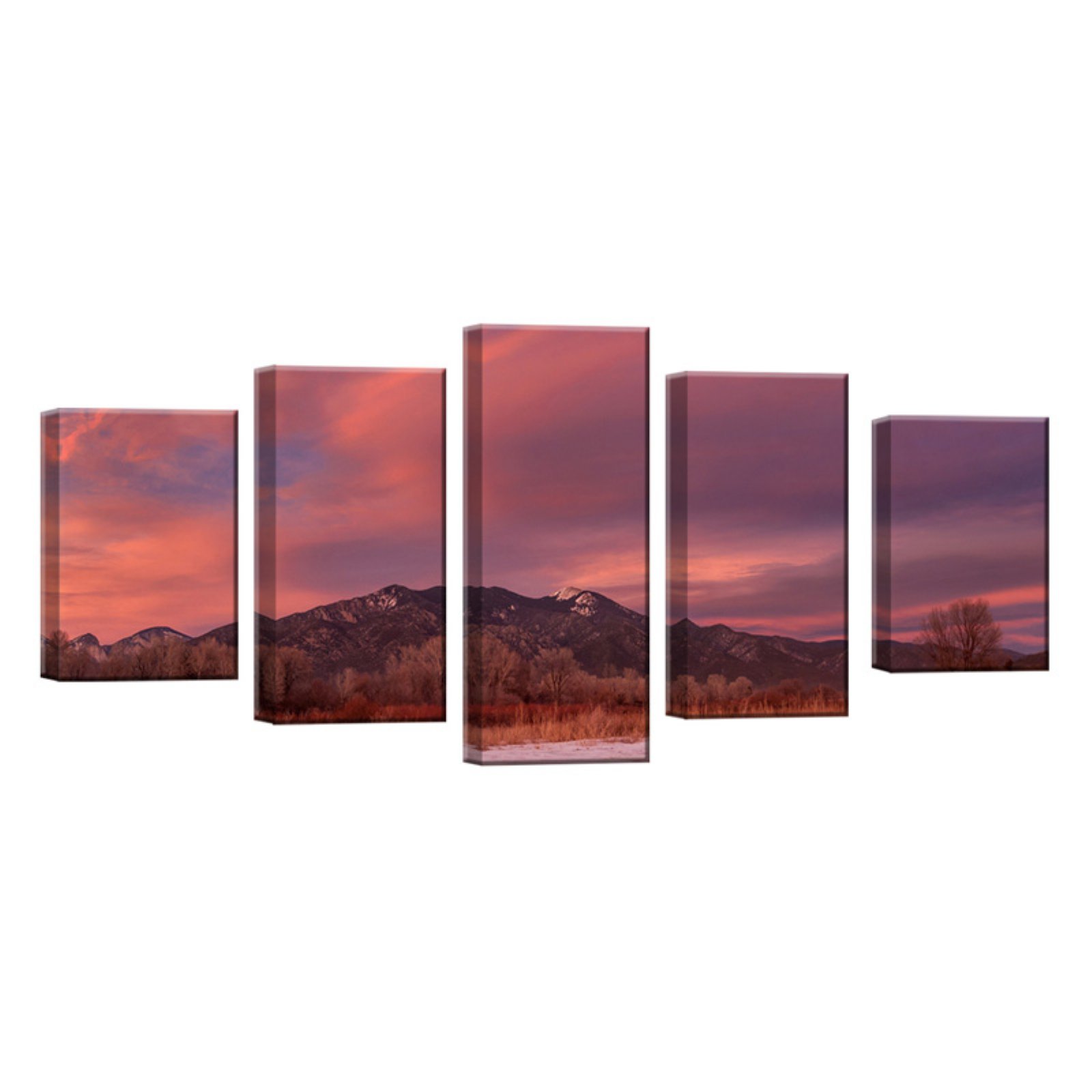 Taos Mountain 2289' 5-Pc Nature Photography Canvas Print Set