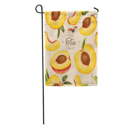 KDAGR Peach for Tea Ice Cream Natural Cosmetics Candy and Bakery Garden Flag Decorative Flag House Banner 28x40 Inch