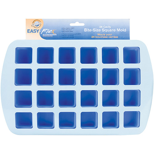 Wilton Easy Flex 1.5 X1.75  Bite Size Silicone Mold  Square 2105-4890