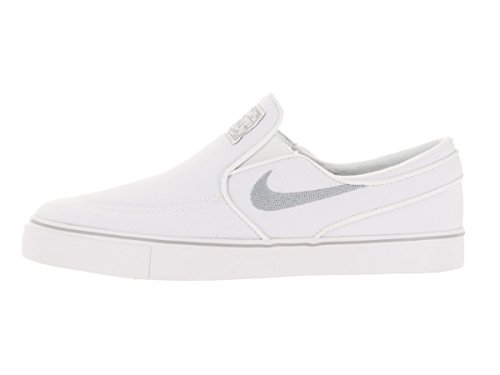 Nike Men's Zoom Stefan Janoski Slip Cnvs White/Wolf Grey/White Skate Shoe 10 Men US thumbnail