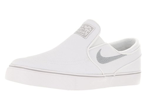Nike Men's Zoom Stefan Janoski Slip Cnvs White/Wolf Grey/White Skate Shoe 10 Men US thumbnail