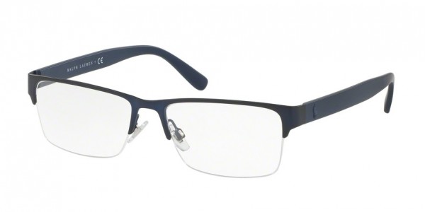 Polo by Ralph by Ralph Lauren Lauren Men's PH1164 9303 56 Rectangle Metal Plastic Clear Eyeglasses