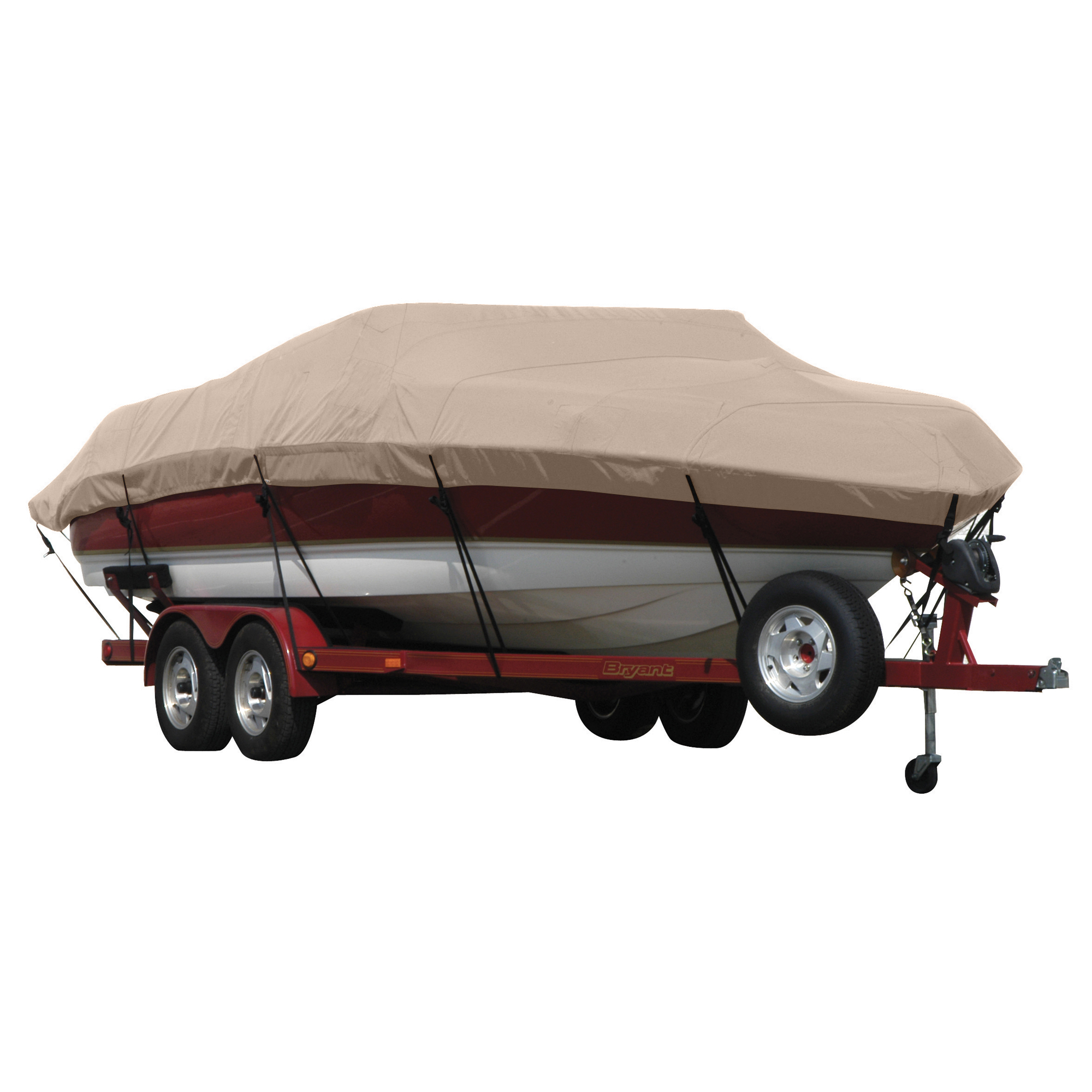 Exact Fit Sunbrella Boat Cover for VIP Bay Stealth 1679 Skf Bay Stealth 1679 Skf No Troll Mtr O/B. Linnen in Linen