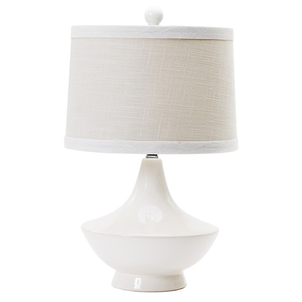 White 22-inch Ceramic Table Lamp