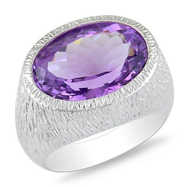 Miadora Sterling Silver Amethyst Fashion Ring
