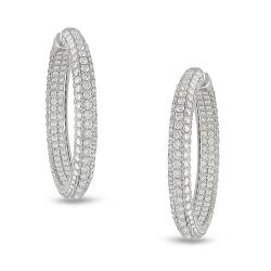 Miadora Signature Collection 18k White Gold 14 5/8ct TDW Diamond Earrings